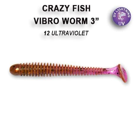 Силікон Vibro worm 3" 11-75-12-6 кальмар