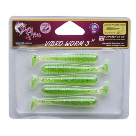 Силікон Vibro worm 3" 11-75-20-6 кальмар