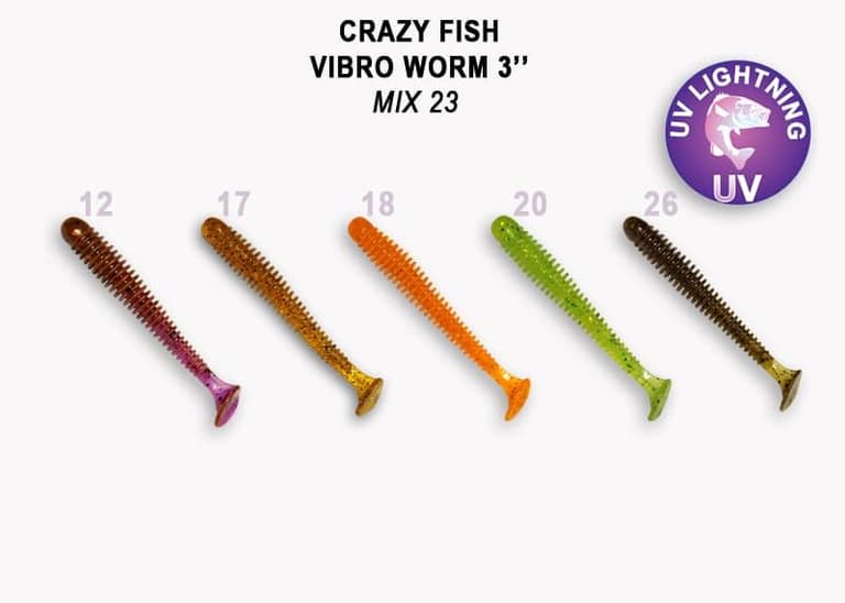Силікон Vibro worm 3" 11-75-M23-6 кальмар