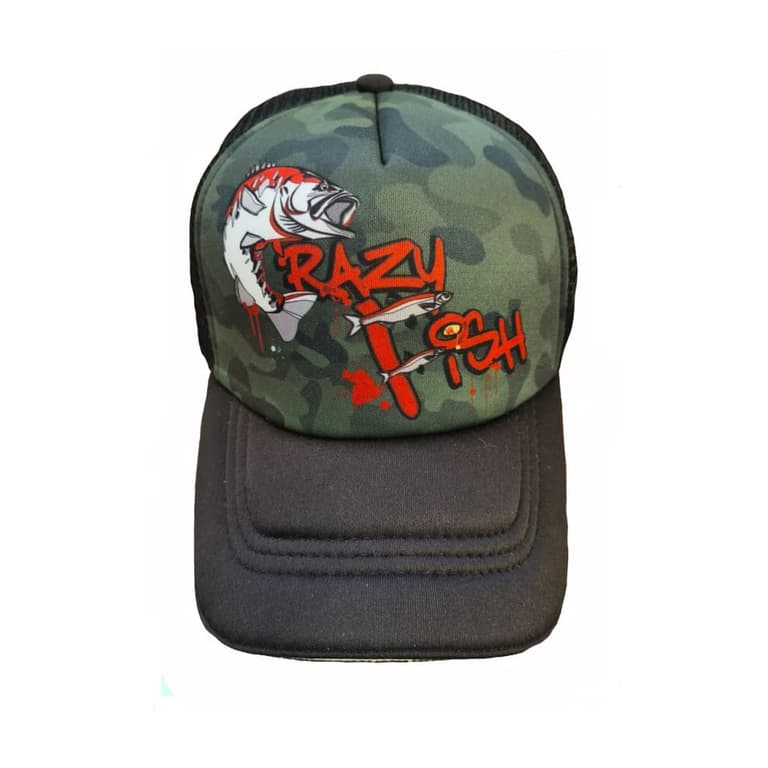 Кепка тракер для риболовлі Crazy Fish Camo Original S (kid size)