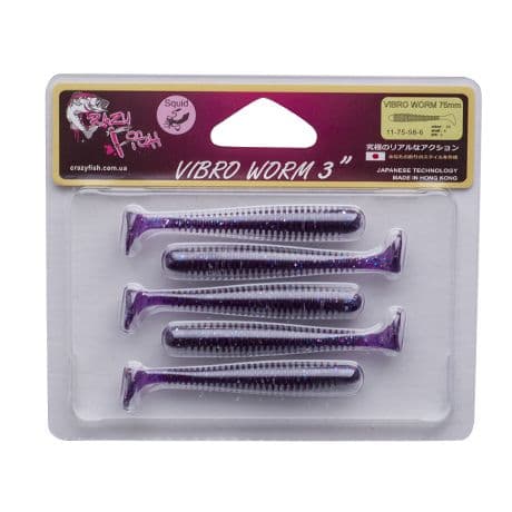 Силікон Vibro worm 3" 11-75-98-6 кальмар