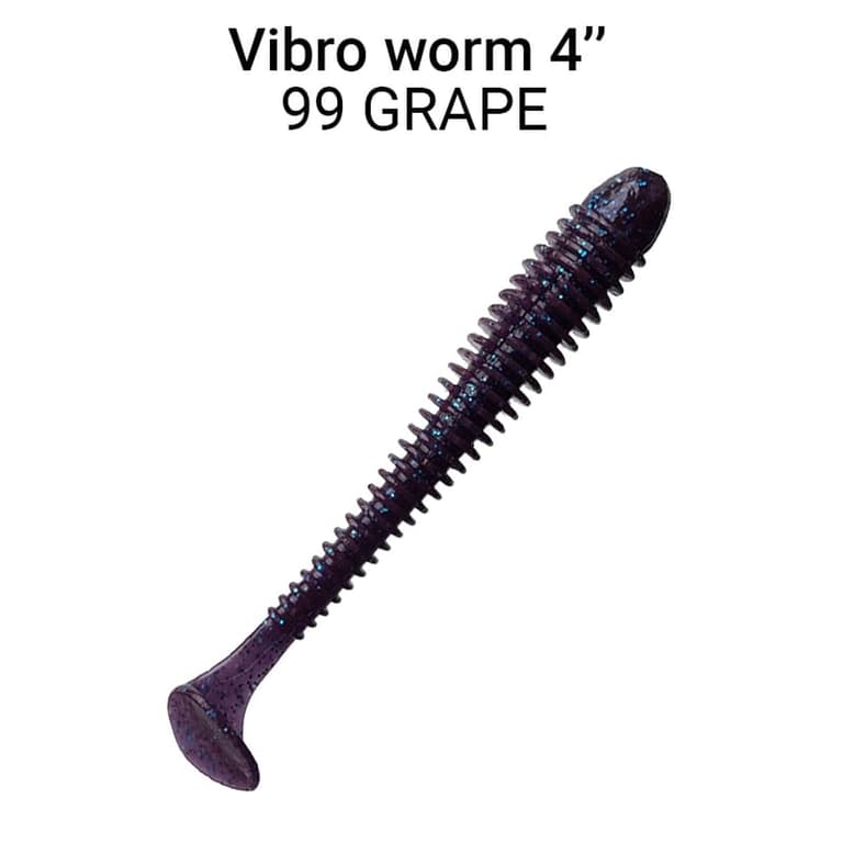 Силікон Vibro Worm 4'' 75-100-99-6 кальмар