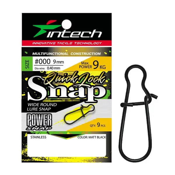 Застёжка Intech Quick lock Snap Matt black (9 шт) (#000)