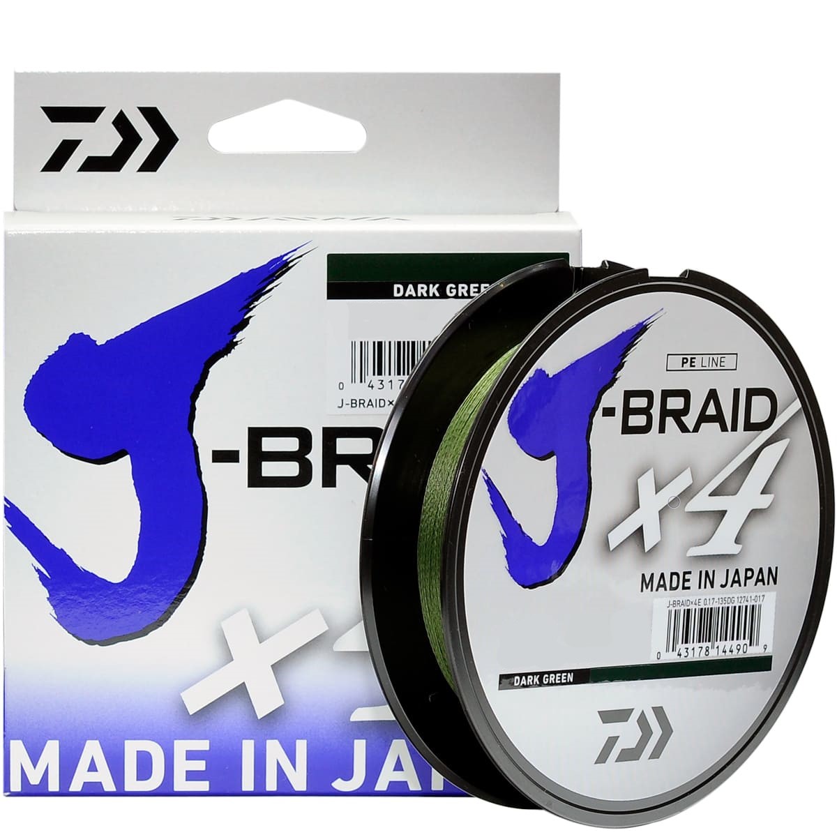 Шнур плетеный Daiwa J-Braid X4 #0.6 135 м Dark Green
