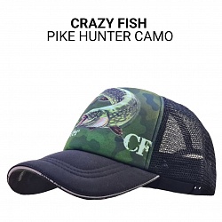Кепка тракер Crazy Fish Pike Hunter Camo S (kid size)