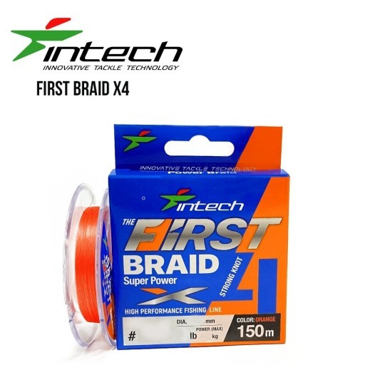 Плетеный шнур Intech First Braid X4 #0.3 150m оранжевый