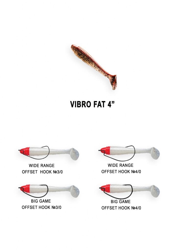 Силиконовые приманки Vibro fat 4 14-100-14-6 кальмар Crazy Fish