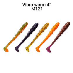 Силиконовые приманки Vibro Worm 4'' 75-100-M121-6 кальмар