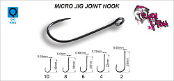 Одинарный крючок Crazy Fish Micro Jig Joint Hook №2 20 шт