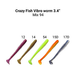 Силиконовые приманки Vibro worm 3.4" 12-85-M94-6-F кальмар