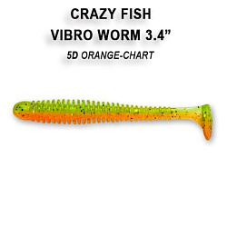 Силиконовые приманки Vibro worm 3.4" 13-85-5d-6 кальмар