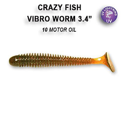 Силиконовые приманки Vibro worm 3.4" 12-85-10-6 кальмар