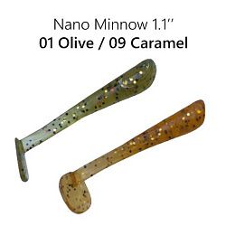 Силиконовые приманки Nano minnow 1.1" 68-27-1/9-1 анис
