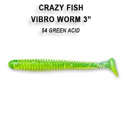 Силиконовые приманки Vibro worm 3" 11-75-54-6 кальмар