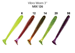 Силиконовые приманки Vibro worm 3" 11-75-M126-6 кальмар
