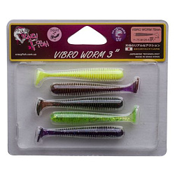 Силиконовые приманки Vibro worm 3" 11-75-M126-6 кальмар