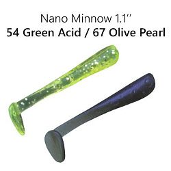 Силиконовые приманки Nano minnow 1.1" 68-27-54/67-5 чеснок