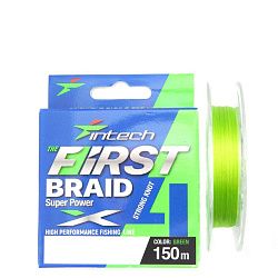 Плетеный шнур Intech First Braid X4 #0.4 150m салатовый