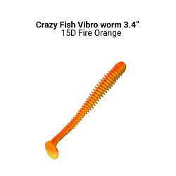 Силиконовые приманки Vibro worm 3.4" 13-85-15d-6-F кальмар