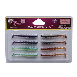 Силиконовые приманки Vibro worm 2.5'' 81-65-M122-6 кальмар