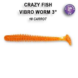Силиконовые приманки Vibro worm 3" 11-75-18-6 кальмар