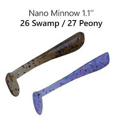 Силиконовые приманки Nano minnow 1.1" 68-27-26/27-1 анис
