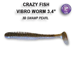 Силиконовые приманки Vibro worm 3.4" 13-85-3d-6 кальмар