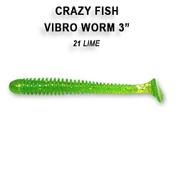 Силиконовые приманки Vibro worm 3" 11-75-21-6 кальмар
