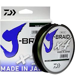 Шнур плетеный Daiwa J-Braid X4 #0.4 135 м Dark Green