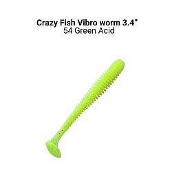 Силиконовые приманки Vibro worm 3.4" 12-85-54-6-F кальмар