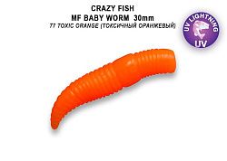 Силиконовые приманки MF Baby worm 1.2" 65-30-77-7 креветка+кальмар