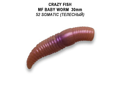 Силиконовые приманки MF Baby worm 1.2" 65-30-52-9 сладкий сыр