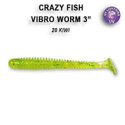Силиконовые приманки Vibro worm 3" 11-75-20-6 кальмар