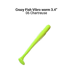 Силиконовые приманки Vibro worm 3.4" 12-85-6-6-F кальмар