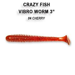 Силиконовые приманки Vibro worm 3" 11-75-4-3 жареная рыба