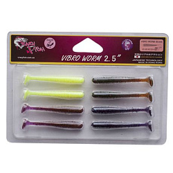 Силиконовые приманки Vibro worm 2.5'' 81-65-M125-6 кальмар