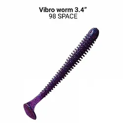 Силиконовые приманки Vibro worm 3.4" 12-85-98-6 кальмар